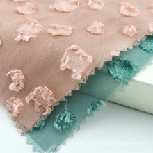 Polyester Silk Chiffon Jacquard Dobby Fabric